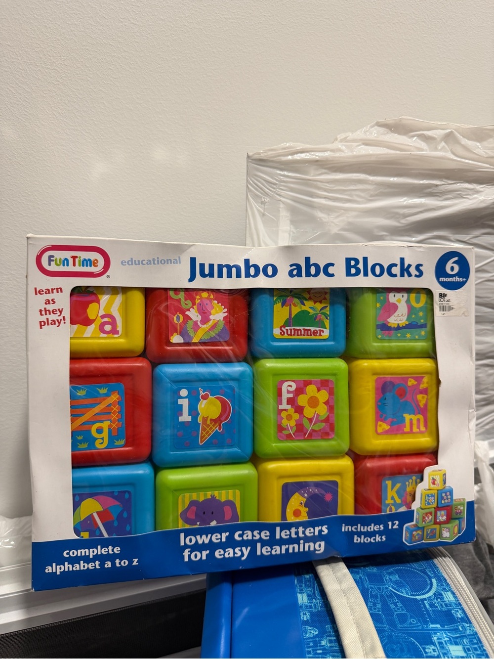 Fun Time Jumbo ABC Blocks Learning NWT